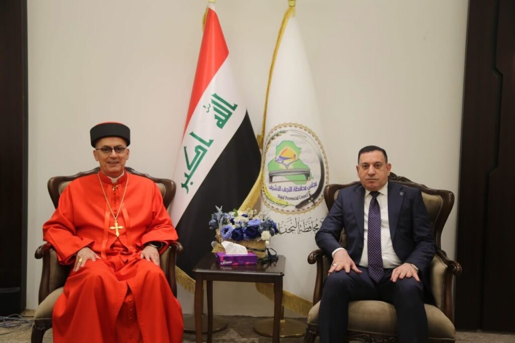 ملتقى الثقافات ينسق لقاءً بين بطريرك الكنيسة الكلدانية ورئيس مجلس محافظة النجف وكالة