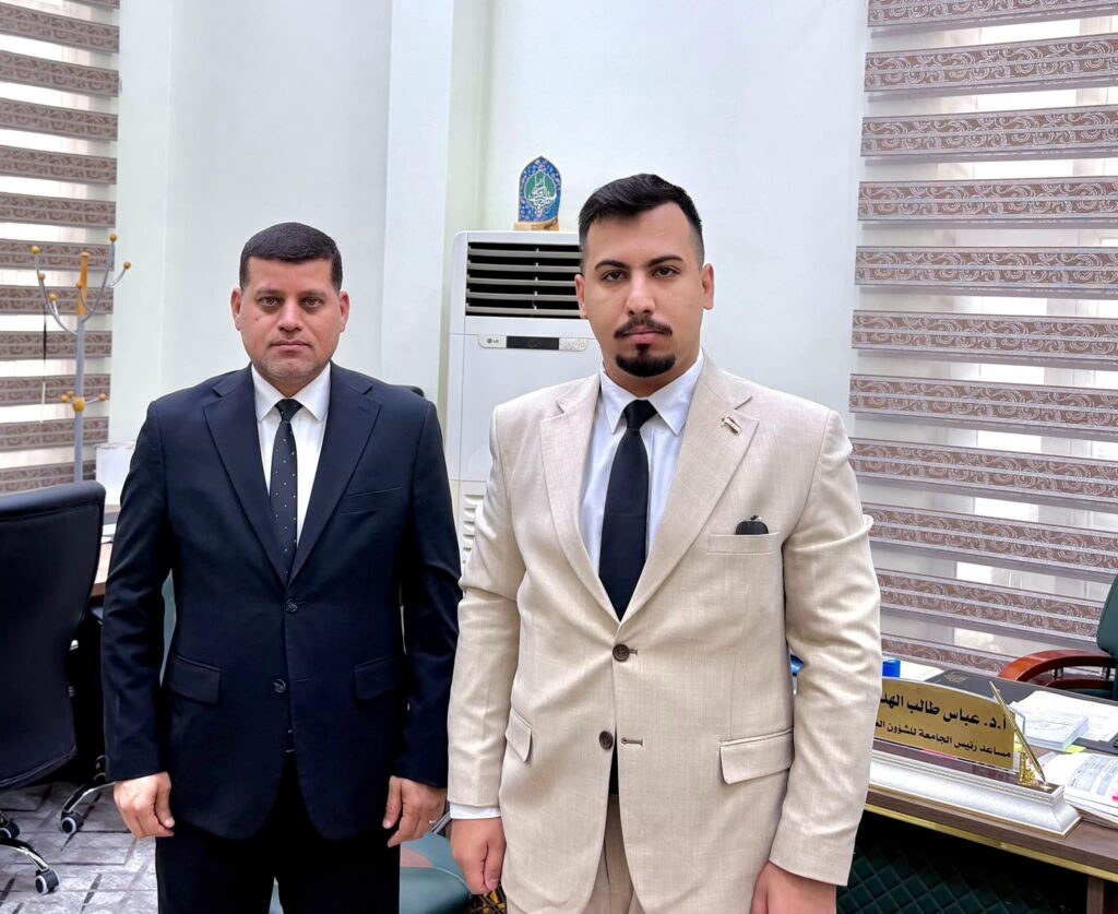 وفد المركز يلتقي مساعد رئيس جامعة الكوفة للشؤون العلمية