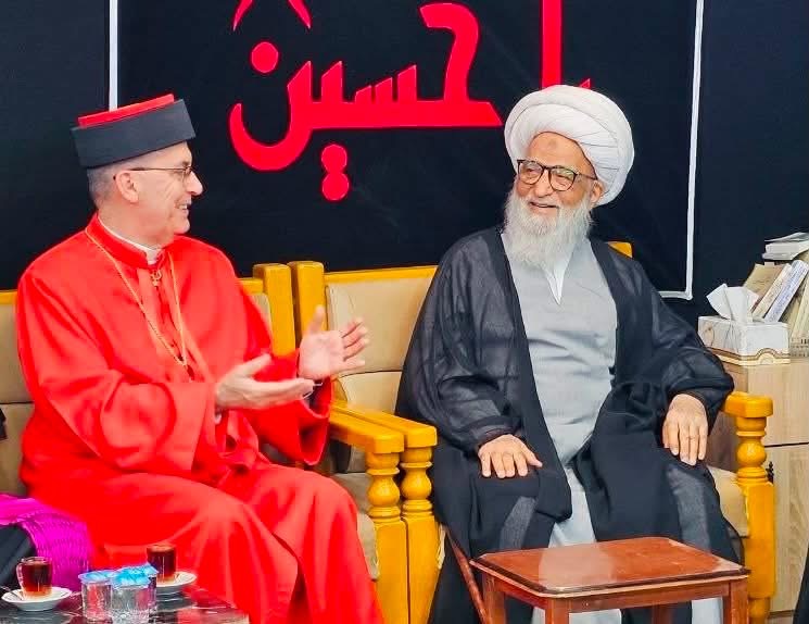 ملتقى الثقافات ينسق لقاءً بين بطريرك الكنيسة الكلدانية والمرجع الشيخ بشير النجفي